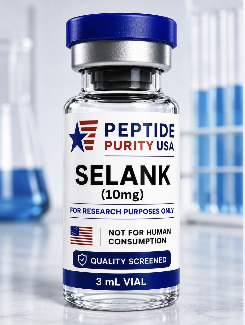 Selank 10 research vial